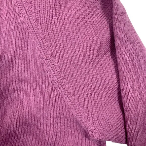 PEAK PERFORMANCE women pink golf v-neck 100% Lambswool Pullover Sweater Size L - Picture 11 of 16